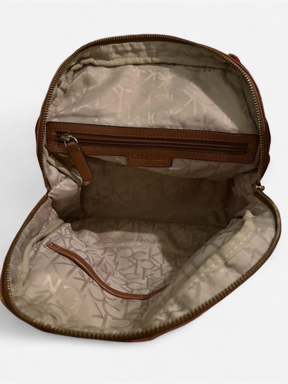 Calvin Klein Brown Monogram Mini Backpack - Picture 3 of 3